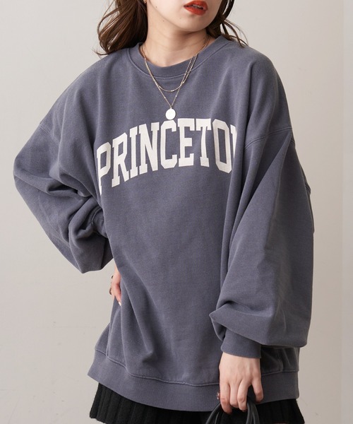 Chico（チコ）の「ルーズロゴステッチスウェット（スウェット・レディース・ライトグレー/ネイビー/アイボリー/オートミール・FREE）」の14枚目の写真