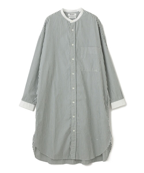 Ray BEAMS(レイビームス)の「GYMPHLEX / バンドカラー ロングスリーブ ドレス(シャツワンピース・レディース・グリーン/ブルー系その他・14)」の6枚目の写真