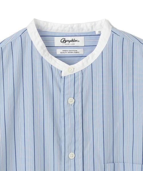 Ray BEAMS(レイビームス)の「GYMPHLEX / バンドカラー ロングスリーブ ドレス(シャツワンピース・レディース・グリーン/ブルー系その他・14)」の9枚目の写真