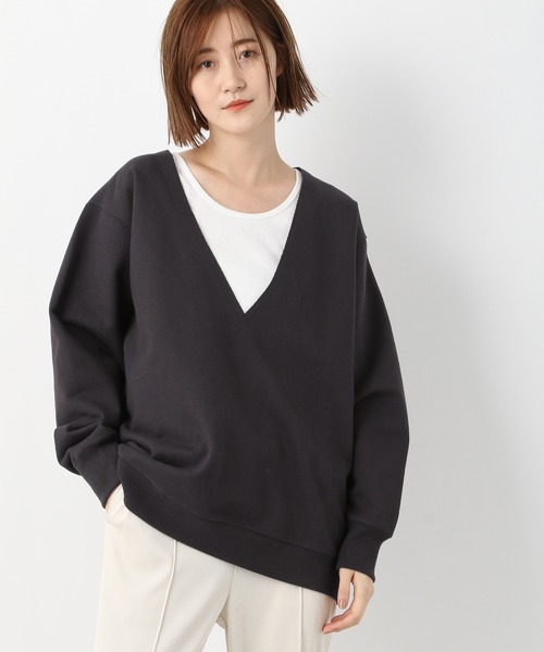 A part by（アパートバイ）の「ウラケスキッパープルオーバー　261018（スウェット・レディース・チャコールグレー/ベージュ/パープル・FREE）」の11枚目の写真