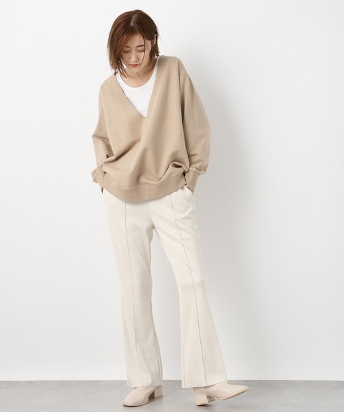 A part by（アパートバイ）の「ウラケスキッパープルオーバー　261018（スウェット・レディース・チャコールグレー/ベージュ/パープル・FREE）」の13枚目の写真