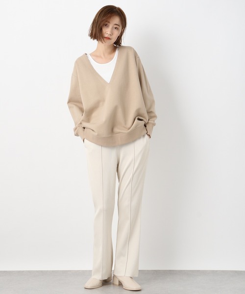 A part by（アパートバイ）の「ウラケスキッパープルオーバー　261018（スウェット・レディース・チャコールグレー/ベージュ/パープル・FREE）」の14枚目の写真