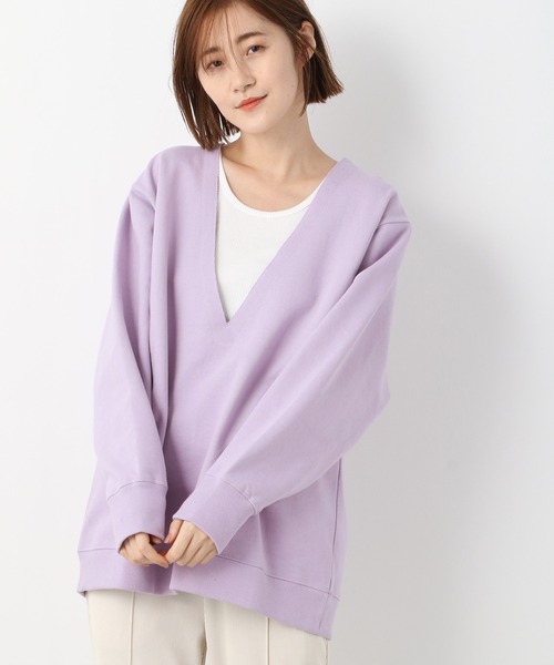 A part by（アパートバイ）の「ウラケスキッパープルオーバー　261018（スウェット・レディース・チャコールグレー/ベージュ/パープル・FREE）」の18枚目の写真