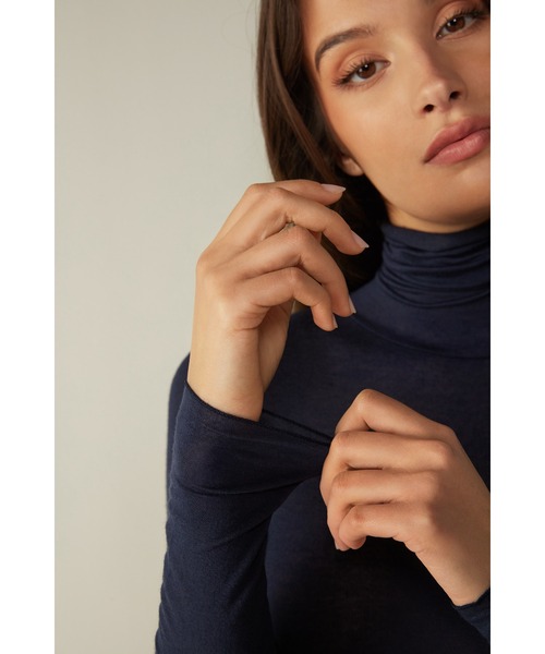 モダール カシミヤ ウルトラライト ハイネック トップ（ニット/セーター）｜Intimissimi（インティミッシミ）