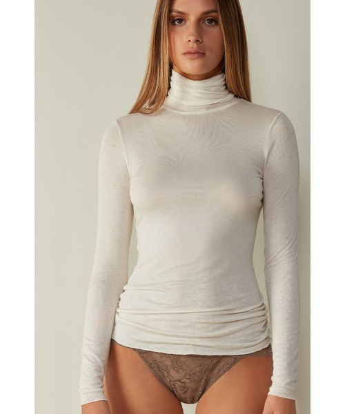 モダール カシミヤ ウルトラライト ハイネック トップ（ニット/セーター）｜Intimissimi（インティミッシミ）