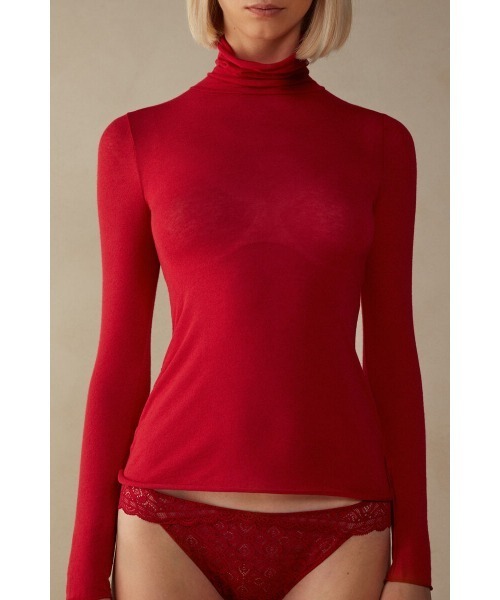 モダール カシミヤ ウルトラライト ハイネック トップ（ニット/セーター）｜Intimissimi（インティミッシミ）