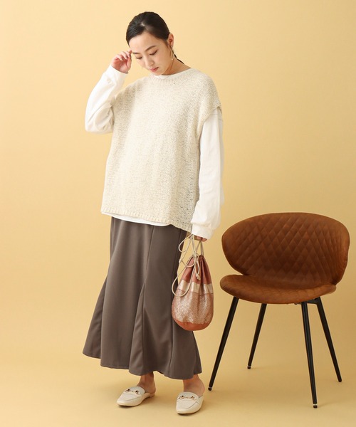 libelle more(リベル モア)の「カットツイルマーメイドスカート(スカート・レディース・グレイッシュベージュ/チャコール/ブラック/モカ・L/M)」の15枚目の写真