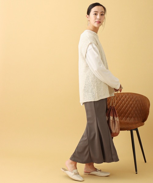 libelle more(リベル モア)の「カットツイルマーメイドスカート(スカート・レディース・グレイッシュベージュ/チャコール/ブラック/モカ・L/M)」の9枚目の写真