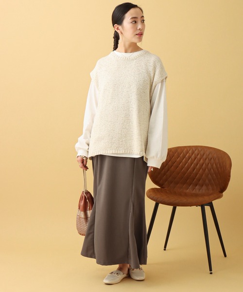 libelle more(リベル モア)の「カットツイルマーメイドスカート(スカート・レディース・グレイッシュベージュ/チャコール/ブラック/モカ・L/M)」の19枚目の写真