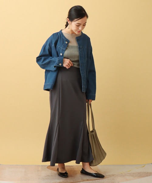 libelle more(リベル モア)の「カットツイルマーメイドスカート(スカート・レディース・グレイッシュベージュ/チャコール/ブラック/モカ・L/M)」の12枚目の写真