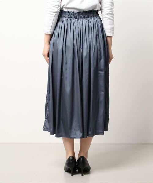 Te chichi(テチチ)の「サテンギャザースカート(スカート・レディース・ピンク/チャコール・フリ-)」の3枚目の写真