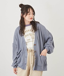CUBE SUGAR（キューブシュガー）の「WEB限定 片畦ニットソー 長袖 Vネック カーディガン（カーディガン/ボレロ）」