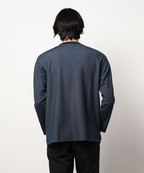 ikka（イッカ）の「ダブルフェイスポケ付きT（Tシャツ/カットソー・メンズ・グレー/グリーン/ネイビー・M/L/XL）」の4枚目の写真