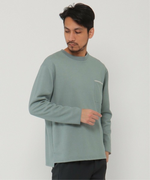 ikka（イッカ）の「ダブルフェイスポケ付きT（Tシャツ/カットソー・メンズ・グレー/グリーン/ネイビー・M/L/XL）」の3枚目の写真