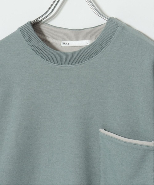 ikka（イッカ）の「ダブルフェイスポケ付きT（Tシャツ/カットソー・メンズ・グレー/グリーン/ネイビー・M/L/XL）」の11枚目の写真