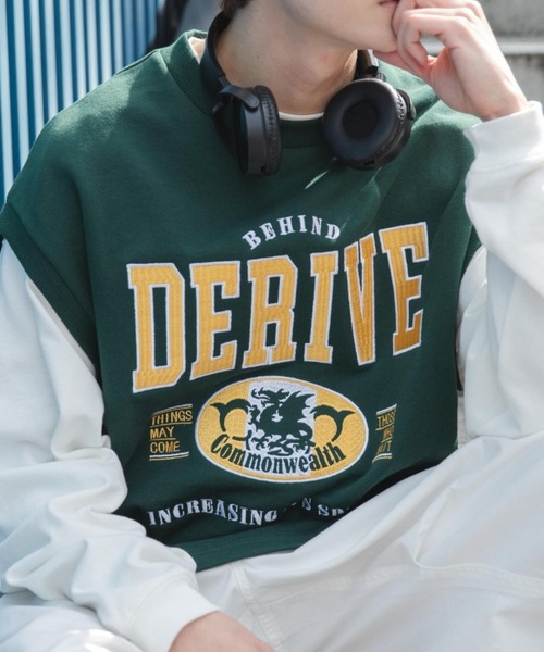 WEGO（ウィゴー）の「WEGO/ヘビーウエイト チームロゴ刺繍ルーズベスト（ベスト・メンズ・杢グレー/パープル/ブラック/ダークグリーン・FREE）」の4枚目の写真