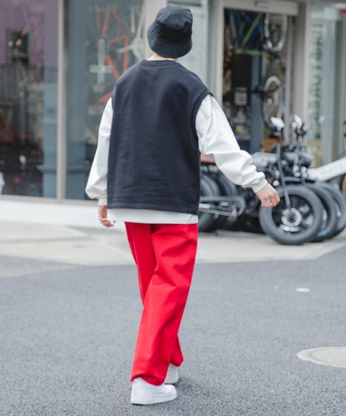 WEGO（ウィゴー）の「WEGO/ヘビーウエイト チームロゴ刺繍ルーズベスト（ベスト・メンズ・杢グレー/パープル/ブラック/ダークグリーン・FREE）」の7枚目の写真