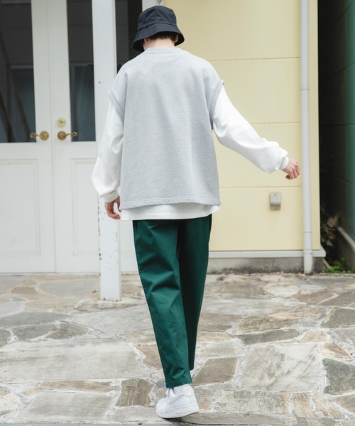 WEGO（ウィゴー）の「WEGO/ヘビーウエイト チームロゴ刺繍ルーズベスト（ベスト・メンズ・杢グレー/パープル/ブラック/ダークグリーン・FREE）」の11枚目の写真