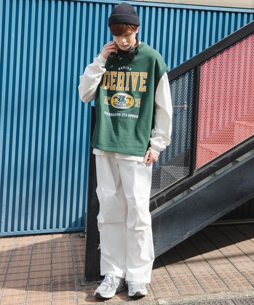 WEGO（ウィゴー）の「WEGO/ヘビーウエイト チームロゴ刺繍ルーズベスト（ベスト・メンズ・杢グレー/パープル/ブラック/ダークグリーン・FREE）」の13枚目の写真