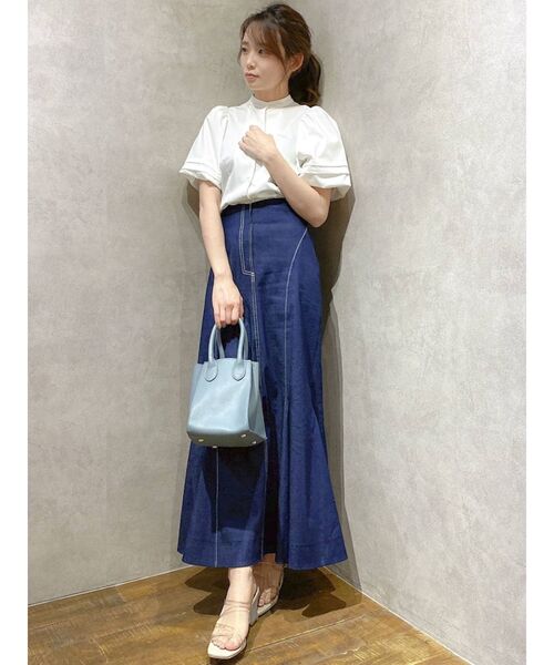 dazzlin（ダズリン）の「ピンタックバルーンスリーブブラウス（シャツ/ブラウス・レディース・グレー/オフホワイト・FREE）」の6枚目の写真