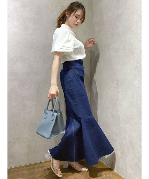 dazzlin（ダズリン）の「ピンタックバルーンスリーブブラウス（シャツ/ブラウス・レディース・グレー/オフホワイト・FREE）」の7枚目の写真