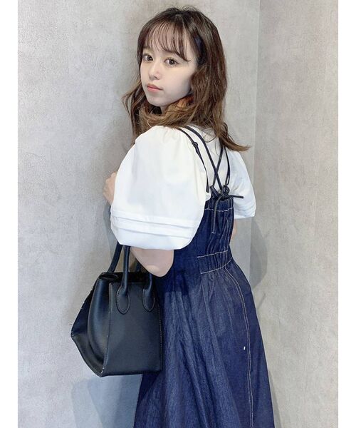 dazzlin（ダズリン）の「ピンタックバルーンスリーブブラウス（シャツ/ブラウス・レディース・グレー/オフホワイト・FREE）」の9枚目の写真