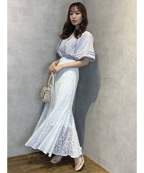 dazzlin（ダズリン）の「ピンタックバルーンスリーブブラウス（シャツ/ブラウス・レディース・グレー/オフホワイト・FREE）」の15枚目の写真