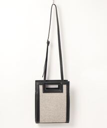Te chichi | 麻混キャンバスミニスクエアバッグ(ショルダーバッグ)