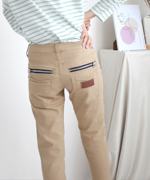 SELECT LEVERY（セレクトリベリー）の「【Wheart】Wｼﾞｯﾌﾟﾎﾞｰｲﾌﾚﾝﾄﾞﾊﾟﾝﾂ（その他パンツ・レディース・ホワイト/ベージュ/ブラック/カーキ・MEDIUM/LARGE/X-LARGE）」の13枚目の写真