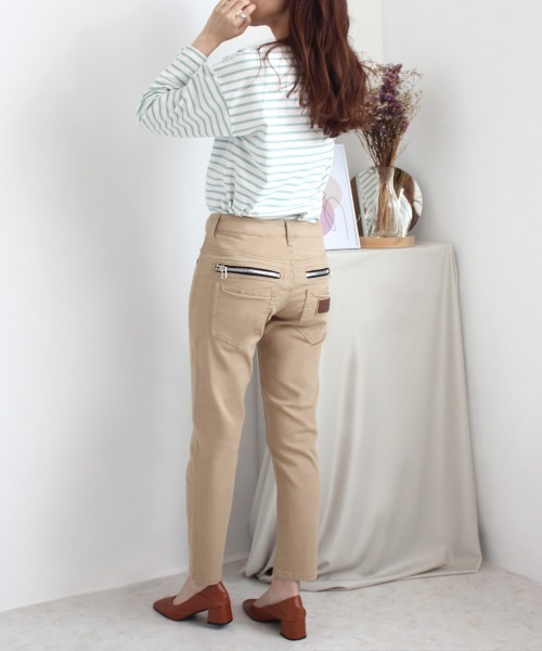 SELECT LEVERY（セレクトリベリー）の「【Wheart】Wｼﾞｯﾌﾟﾎﾞｰｲﾌﾚﾝﾄﾞﾊﾟﾝﾂ（その他パンツ・レディース・ホワイト/ベージュ/ブラック/カーキ・MEDIUM/LARGE/X-LARGE）」の17枚目の写真