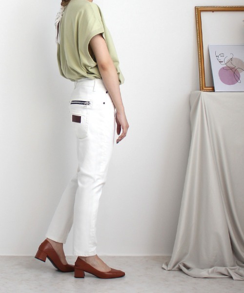 SELECT LEVERY（セレクトリベリー）の「【Wheart】Wｼﾞｯﾌﾟﾎﾞｰｲﾌﾚﾝﾄﾞﾊﾟﾝﾂ（その他パンツ・レディース・ホワイト/ベージュ/ブラック/カーキ・MEDIUM/LARGE/X-LARGE）」の6枚目の写真