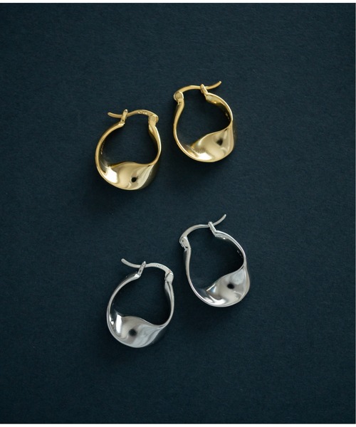 Meach.（ミーチ）の「【Meach.】シルバー925フープピアス/マーキス/ゴールド/シルバー（ピアス（両耳用）・レディース・A/B/C/D/F/E/G/J/H/I・FREE）」の11枚目の写真