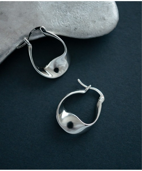 Meach.（ミーチ）の「【Meach.】シルバー925フープピアス/マーキス/ゴールド/シルバー（ピアス（両耳用）・レディース・A/B/C/D/F/E/G/J/H/I・FREE）」の13枚目の写真