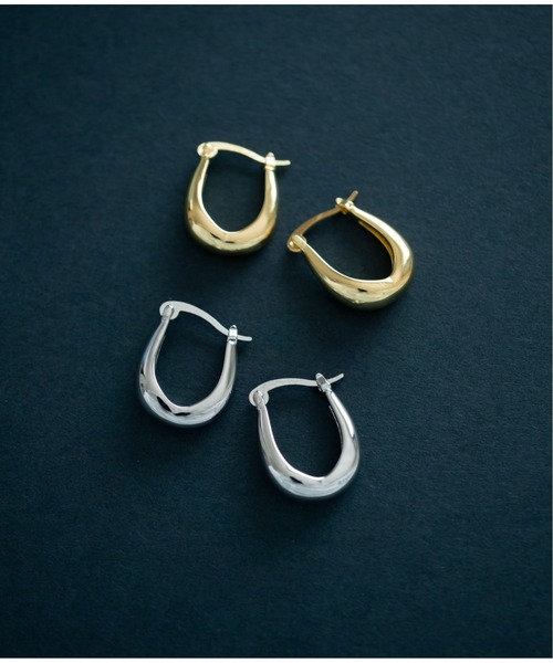 Meach.（ミーチ）の「【Meach.】シルバー925フープピアス/マーキス/ゴールド/シルバー（ピアス（両耳用）・レディース・A/B/C/D/F/E/G/J/H/I・FREE）」の20枚目の写真