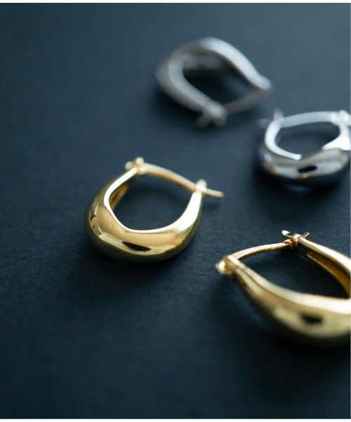 Meach.（ミーチ）の「【Meach.】シルバー925フープピアス/マーキス/ゴールド/シルバー（ピアス（両耳用）・レディース・A/B/C/D/F/E/G/J/H/I・FREE）」の21枚目の写真