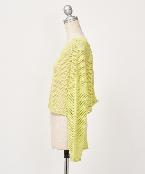 AS KNOW AS PINKY（アズノゥアズピンキー）の「重ねて見せてメッシュプルオーバー（ニット/セーター・レディース・ブラック/ベージュ/ライム/ライトブルー・FREE）」の12枚目の写真