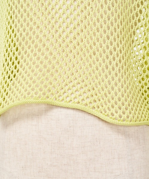 AS KNOW AS PINKY（アズノゥアズピンキー）の「重ねて見せてメッシュプルオーバー（ニット/セーター・レディース・ブラック/ベージュ/ライム/ライトブルー・FREE）」の16枚目の写真