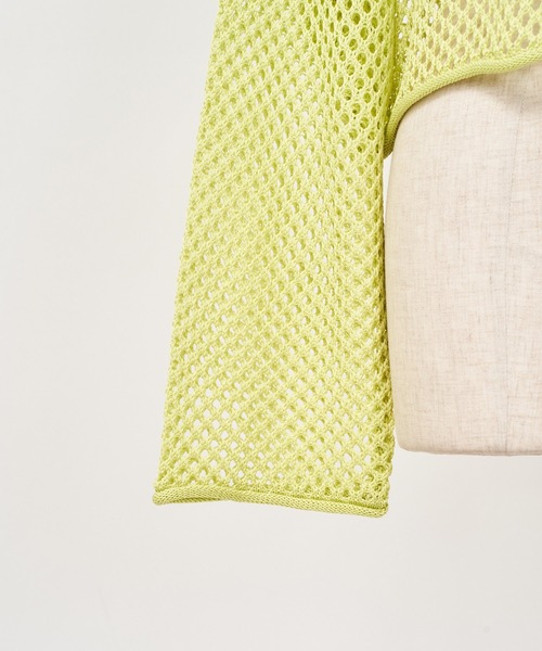 AS KNOW AS PINKY（アズノゥアズピンキー）の「重ねて見せてメッシュプルオーバー（ニット/セーター・レディース・ブラック/ベージュ/ライム/ライトブルー・FREE）」の17枚目の写真