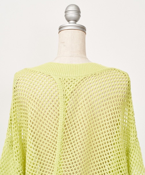 AS KNOW AS PINKY（アズノゥアズピンキー）の「重ねて見せてメッシュプルオーバー（ニット/セーター・レディース・ブラック/ベージュ/ライム/ライトブルー・FREE）」の19枚目の写真