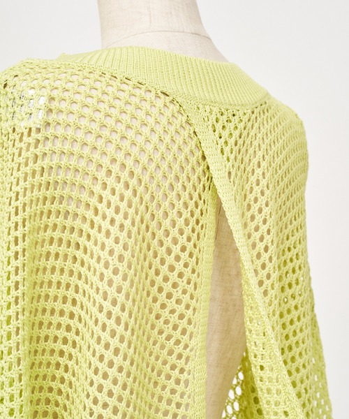 AS KNOW AS PINKY（アズノゥアズピンキー）の「重ねて見せてメッシュプルオーバー（ニット/セーター・レディース・ブラック/ベージュ/ライム/ライトブルー・FREE）」の20枚目の写真