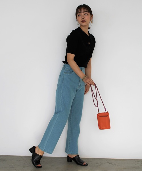 GeeRA(ジーラ)の「美ラインストレートパンツ(その他パンツ・レディース・ブルー/ブラック系その他/アイボリー/ブルー系その他・MEDIUM)」の15枚目の写真