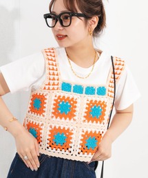 【2点セット】アソートかぎ針ビスチェ+Tシャツセット