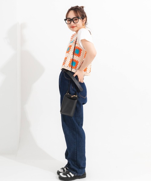 nemne store リボンビスチェシャツ セール】【2点セット】アソートかぎ針ビスチェ＋Tシャツセット