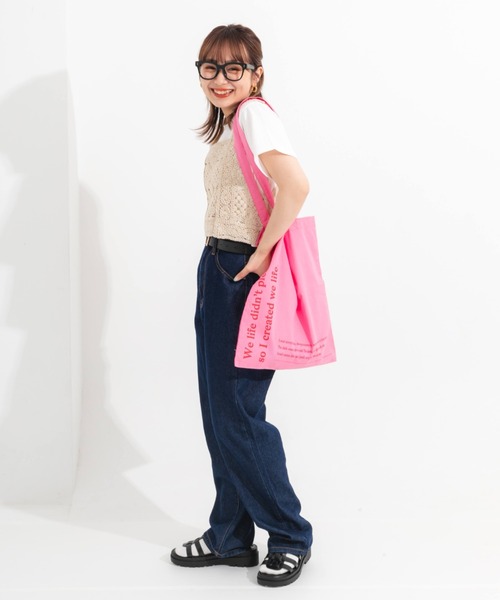 nemne store リボンビスチェシャツ セール】【2点セット】アソートかぎ針ビスチェ＋Tシャツセット