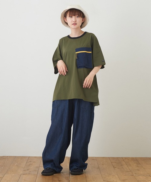 CUBE SUGAR(キューブシュガー)の「6.5ozデニムヒッコリーバルーンパンツ(デニムパンツ・レディース・インディゴブルー/ストライプ・M)」の5枚目の写真