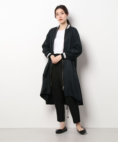 axes femme（アクシーズファム）の「ラグランロングＭＡ－１（MA-1・レディース・カーキ/ブラック・MEDIUM）」の2枚目の写真