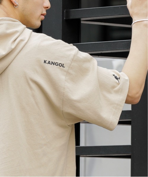 KANGOL(カンゴール)の「KANGOL × A.S.M コラボ 16/- USAコットン オーバーサイズ ボックスロゴ 刺繍 半袖 パーカー(パーカー・メンズ・ホワイト/ベージュ/ブラック/サックスブルー・FREE)」の21枚目の写真