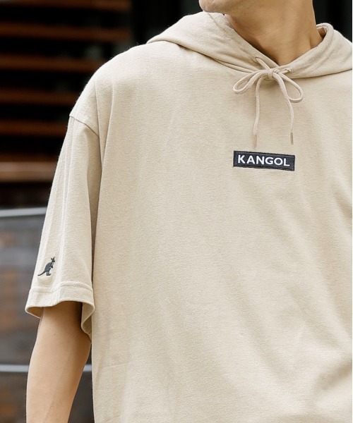 KANGOL(カンゴール)の「KANGOL × A.S.M コラボ 16/- USAコットン オーバーサイズ ボックスロゴ 刺繍 半袖 パーカー(パーカー・メンズ・ホワイト/ベージュ/ブラック/サックスブルー・FREE)」の19枚目の写真