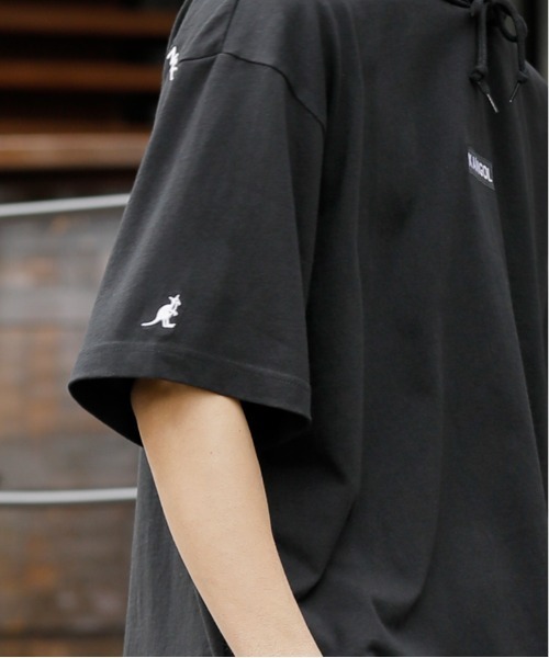 KANGOL(カンゴール)の「KANGOL × A.S.M コラボ 16/- USAコットン オーバーサイズ ボックスロゴ 刺繍 半袖 パーカー(パーカー・メンズ・ホワイト/ベージュ/ブラック/サックスブルー・FREE)」の13枚目の写真