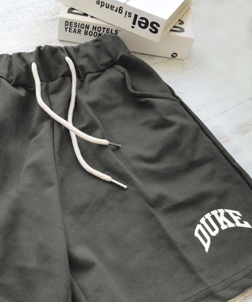 Dalfwin（ダールフィン）の「韓国ファッションDUKEロゴノースリ上下スウェットセットアップルームウェア（ルームウェア/パジャマ・レディース・オートミール/グレー/ミント・FREE）」の6枚目の写真